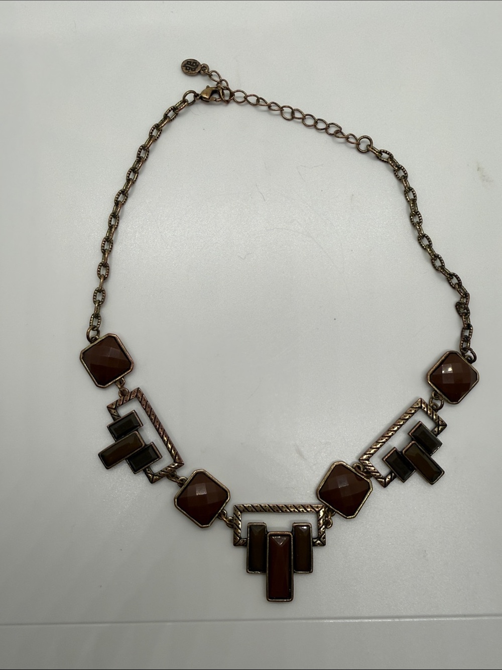 Brown Geometric Statement Necklace - Women Jewelry